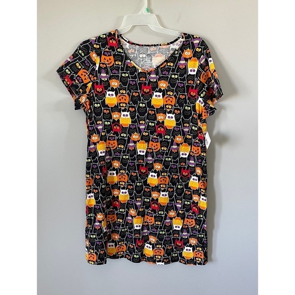 Halloween owl sleepwear night gown dress tunic new with tags XL 14-18 mumu - Picture 6 of 12